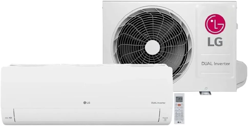 Ar-condicionado LG Dual Inverter 12.000 BTUs, unidade interna branca