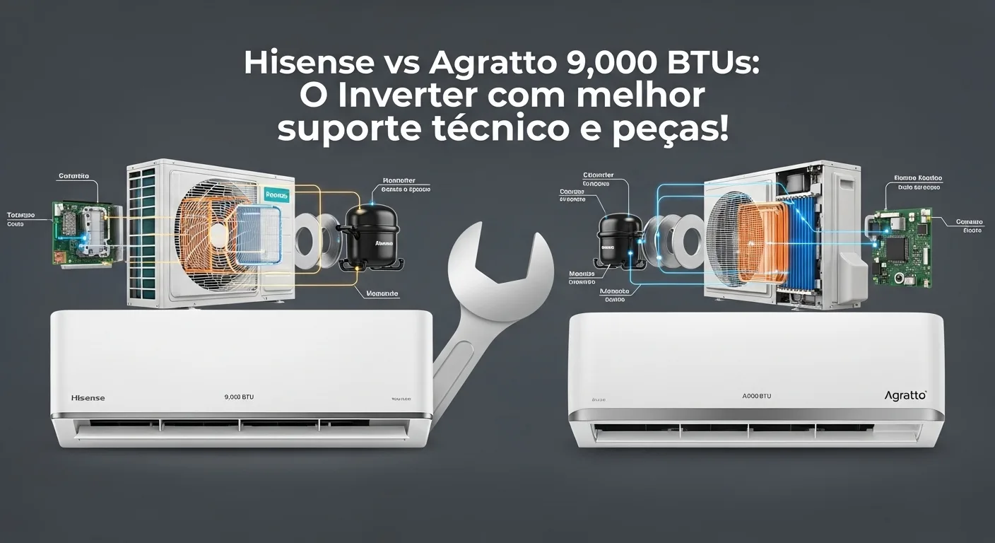 Hisense vs Agratto 9.000 btus: O Inverter com melhor suporte técnico e peças!