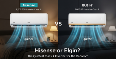 🤫 Hisense ou Elgin ? O Inverter classe A mais silencioso para o quarto. 7 🤫 Hisense ou Elgin ? O Inverter classe A mais silencioso para o quarto.