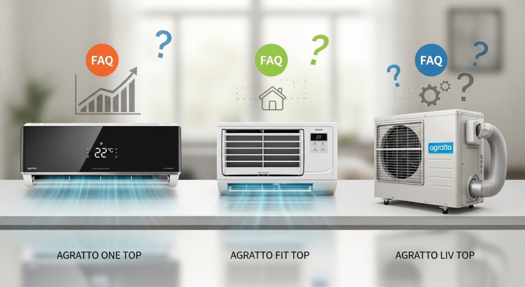 Qual a diferença entre os modelos Agratto One Top, Fit Top e Liv Top? 