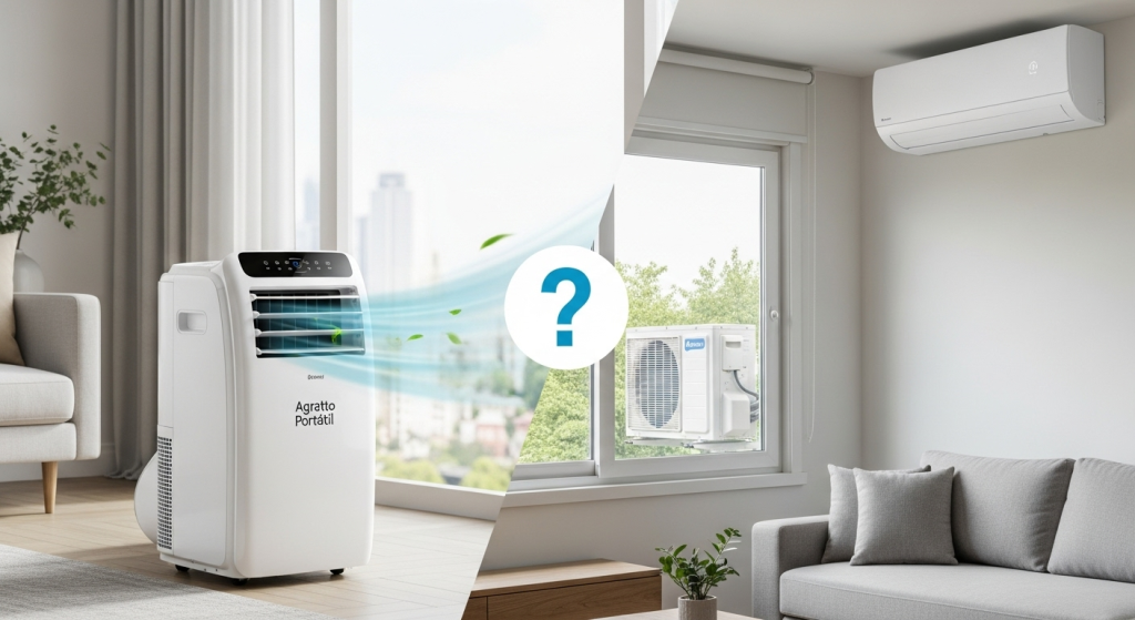 O ar-condicionado Agratto portátil realmente substitui o split? 1 O ar-condicionado Agratto portátil realmente substitui o split?