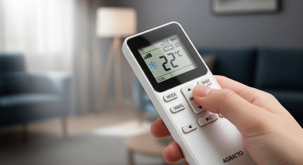 Quais são as principais funções disponíveis no controle do Agratto? 