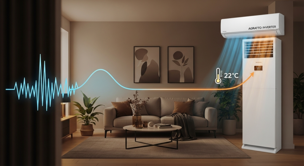 O modelo Agratto Inverter mantém a temperatura estável? 1 O modelo Agratto Inverter mantém a temperatura estável?