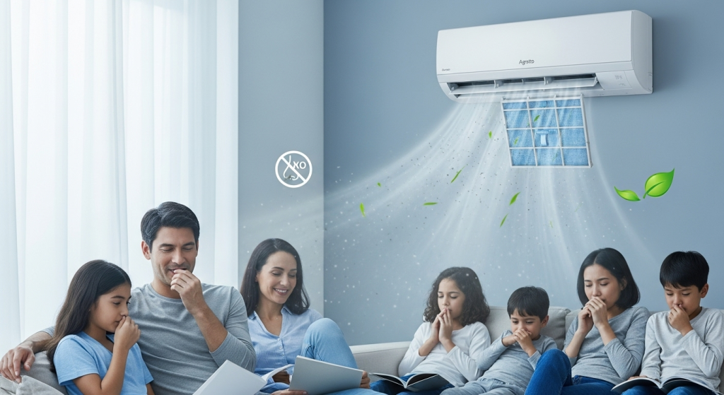O ar-condicionado Agratto é bom para pessoas com rinite ou alergia? 