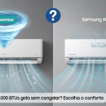 💨 Hisense vs Samsung: Qual 9.000 btus gela sem congelar (WindFree)? Escolha o conforto. 