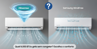 💨 Hisense vs Samsung: Qual 9.000 btus gela sem congelar (WindFree)? Escolha o conforto. 11 💨 Hisense vs Samsung: Qual 9.000 btus gela sem congelar (WindFree)? Escolha o conforto.